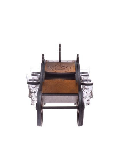 Набор Карета с рюмками 30х18х23 см 7 пред 148426 дерево Lefard (346534566)