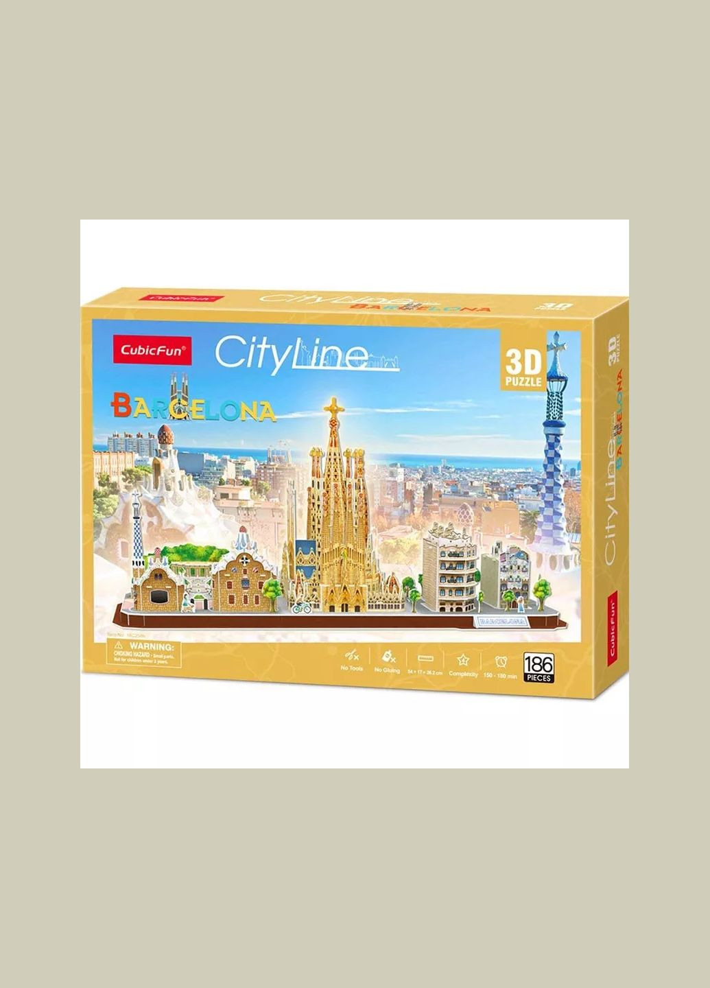 MC256h ТРИВИМIРНА ГО ЛОВОЛОМКА-КОНСТРУКТОР "CITY LINE BARCELONA" CubicFun (333252217)