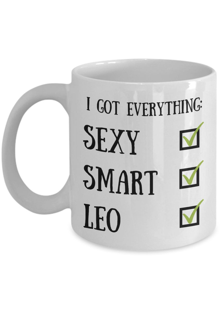 Белая кружка (чашка) с принтом "I got everything: Sexy Smart Leo" Кавун Чашка (316111713)
