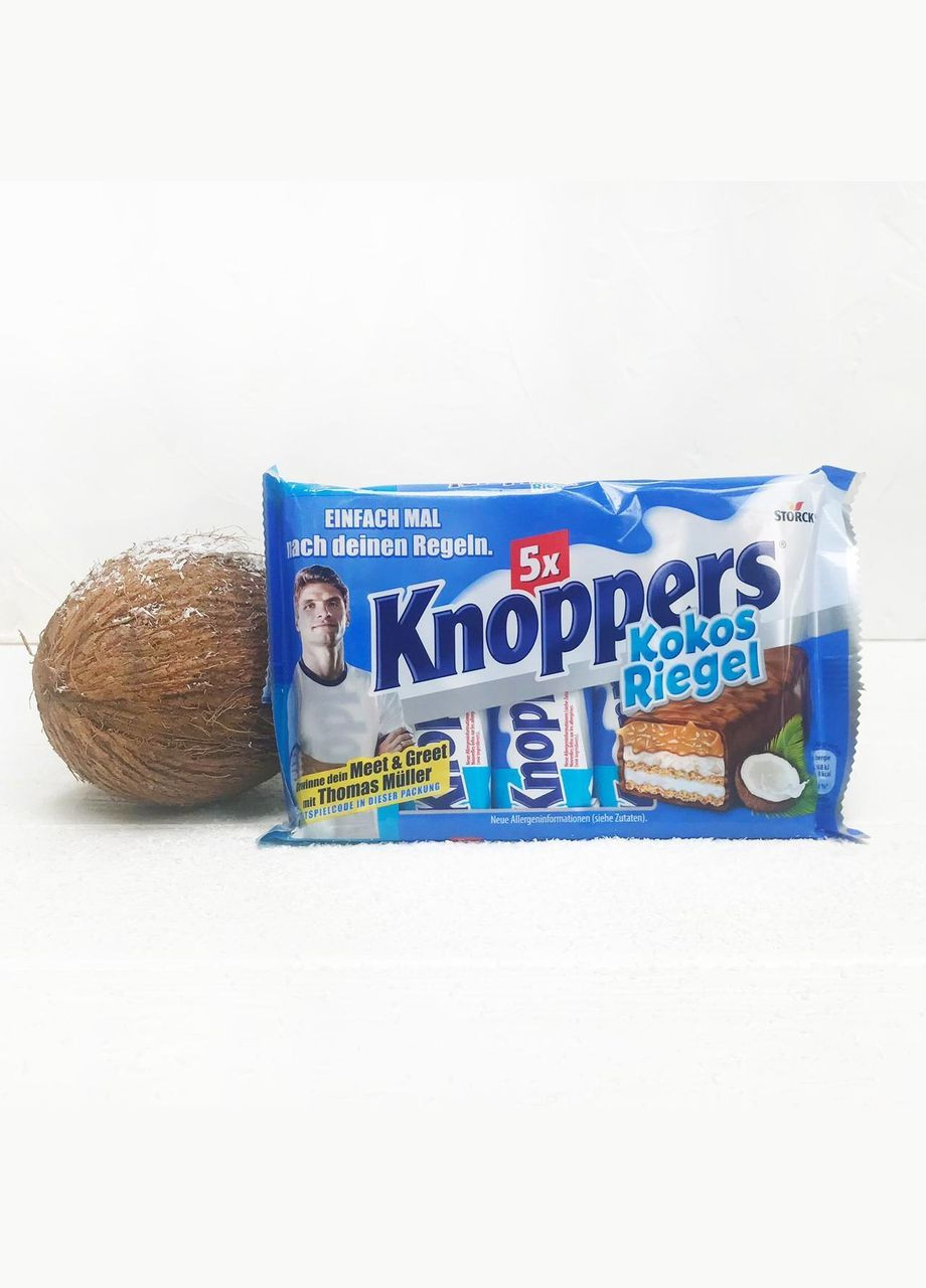 Батончики Knoppers Kokos Riegel 🍫 200 гр. Німеччина Storck (346049211)