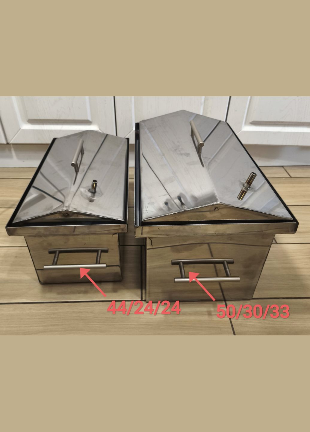 Коптильня гарячого копчення з нержавійки 1,5 мм 50/30/33см. Коптильня з гідрозатвором для дому No Brand (319663961)