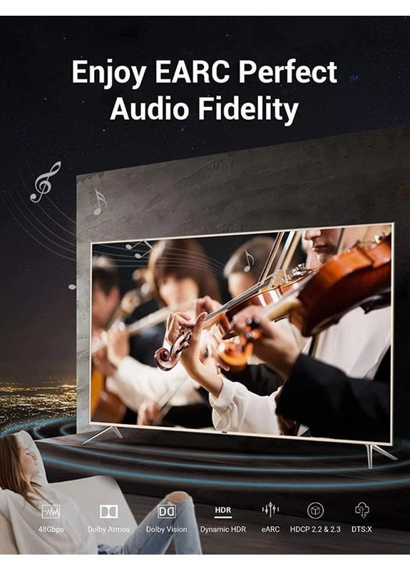 Кабель HDMI - HDMI v.2.1 (M/M), 5 м, Black (AANBJ) Vention (370617162)