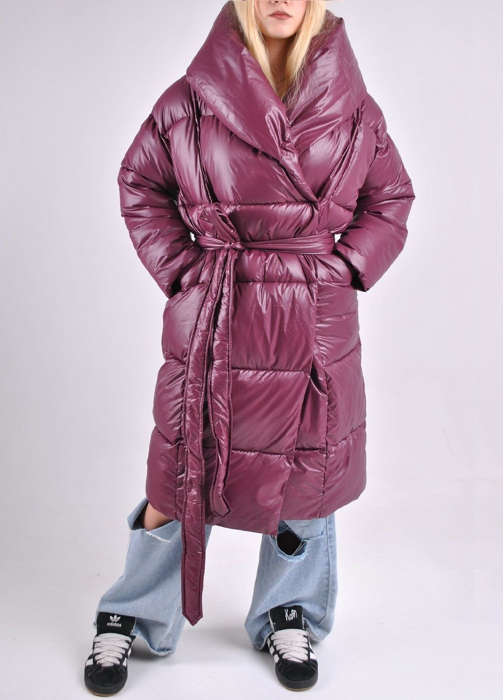 Фіолетовий зимній Пуховик аляска Glam Panic