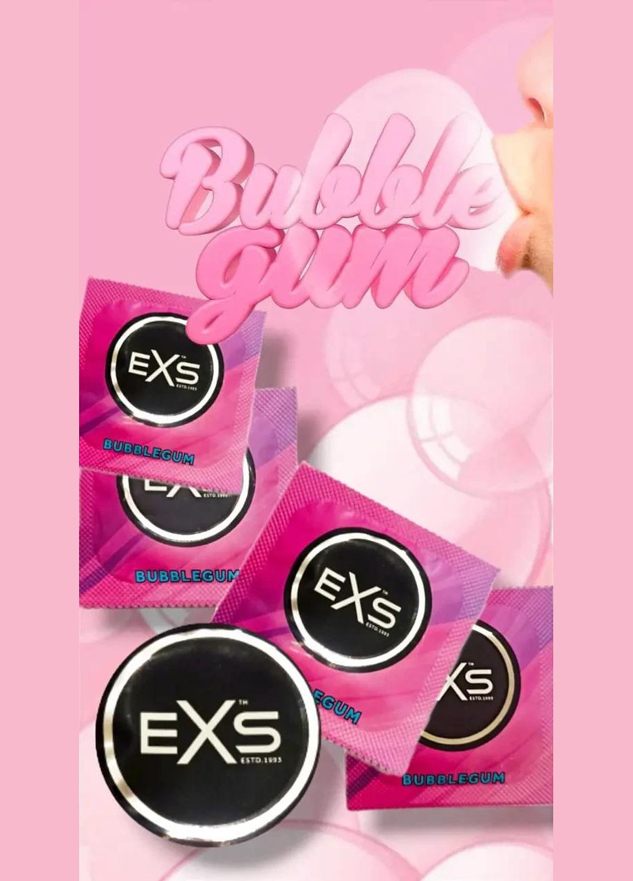 Презервативы Bubblegum 6 штук со вкусом жвачки ароматизированные EXS (305205031)