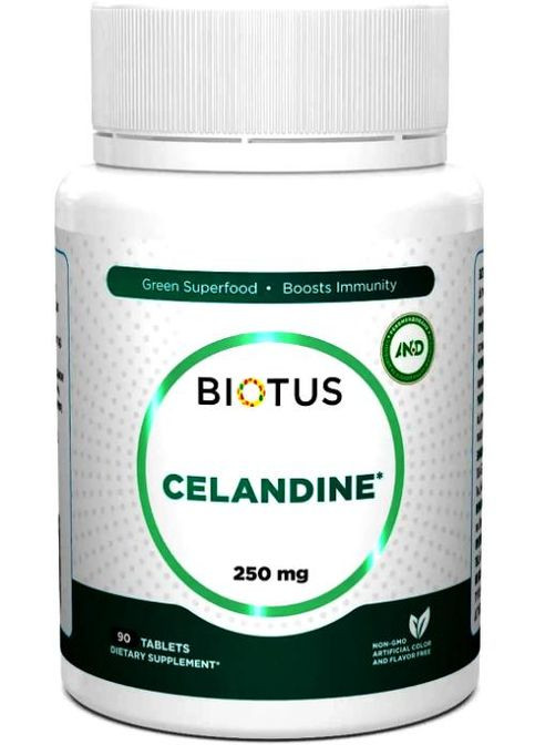 Celandine 250 mg 90 Tabs BIO-531255 Biotus (282744958)