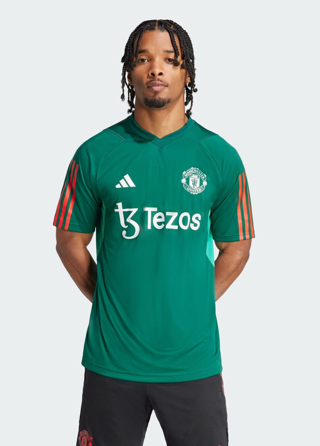Тренувальна джерсі Manchester United Tiro 23 adidas логотип зелений спортивні