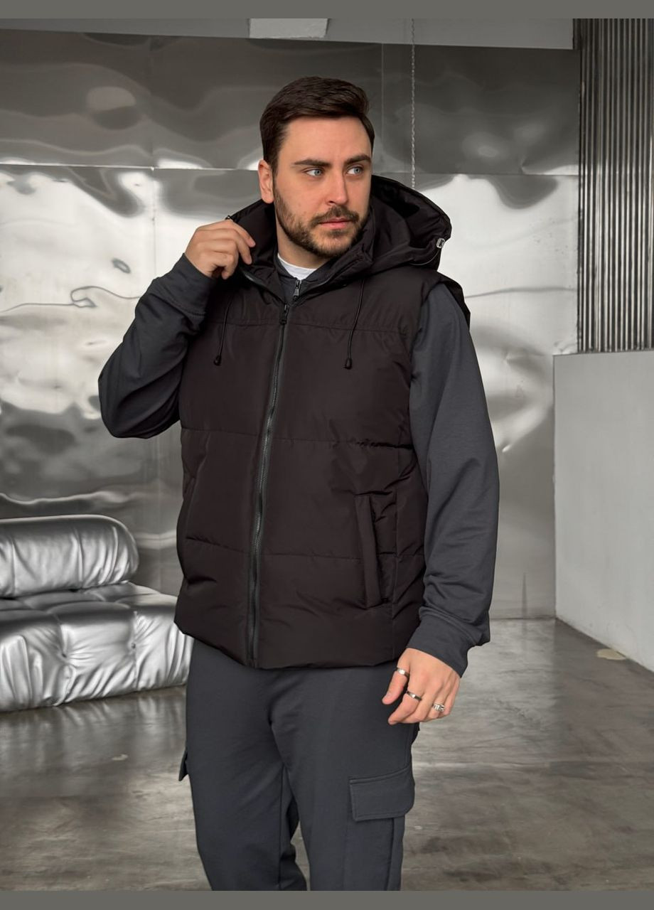 Комплект жилетка чорний Easy + костюм Jack на блискавці сірий No Brand (329995300)