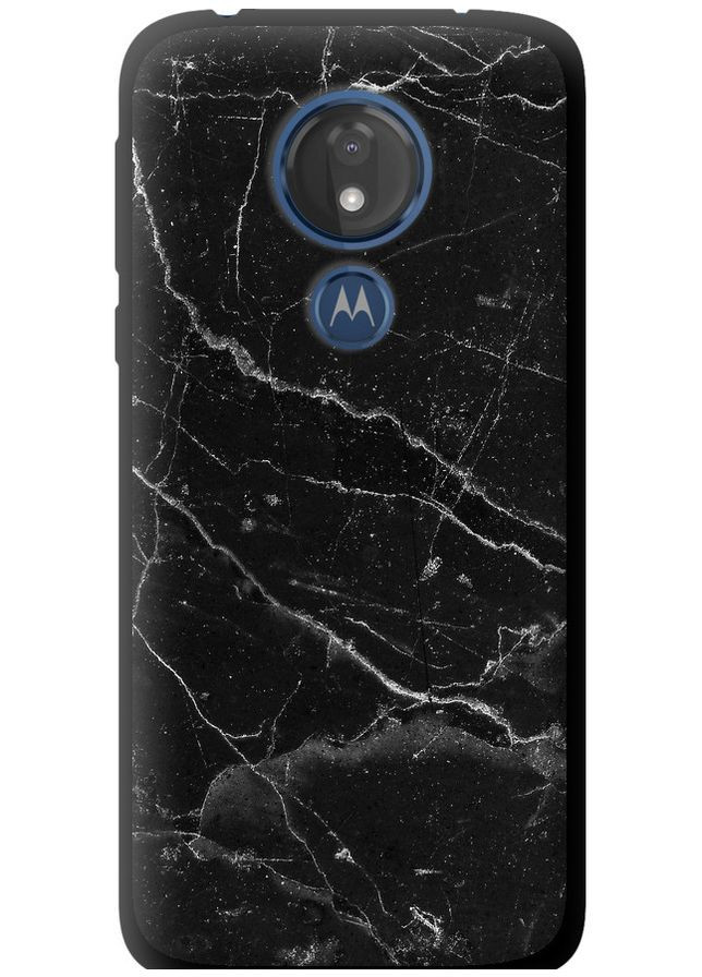 TPU чехол 'Черный мрамор v2' для Endorphone Motorola Moto G7 Power (316654472)