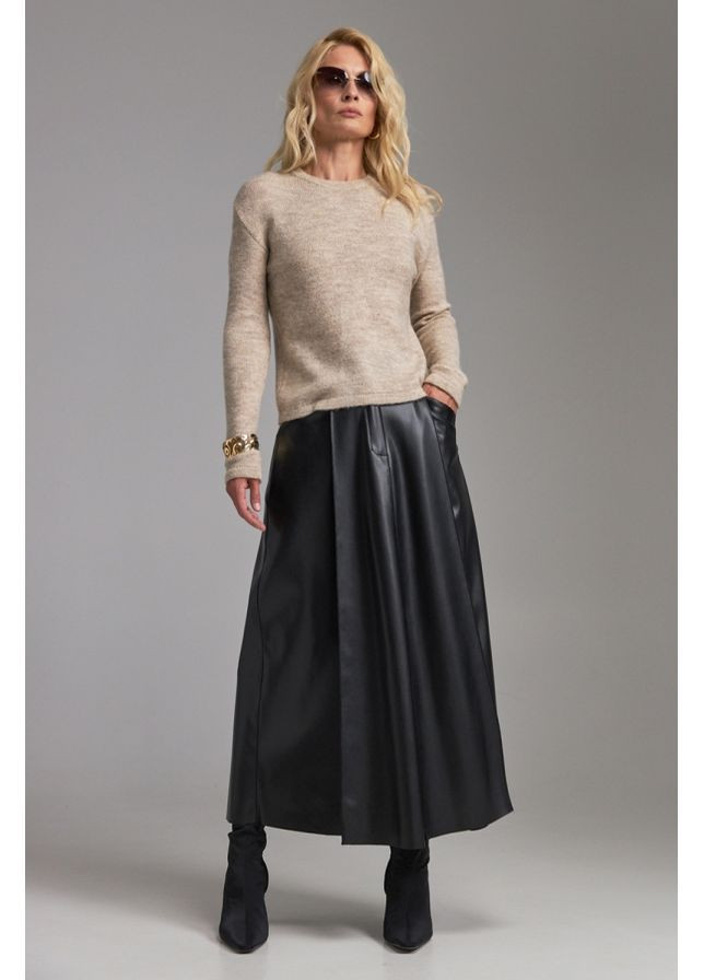 Черная юбка с карманами 3073 черный Triko Bakh