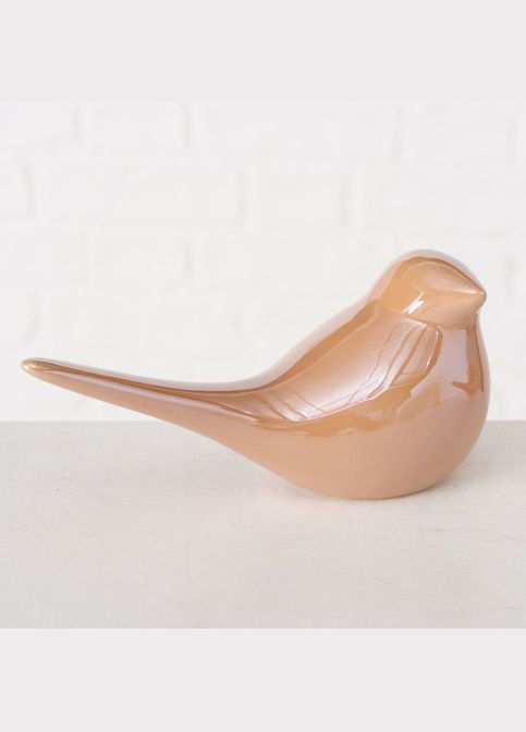 Статуэтка Птичка Перли керамика светлооранжевый 16*6*8 см (2023366-2) Boltze (283038991)