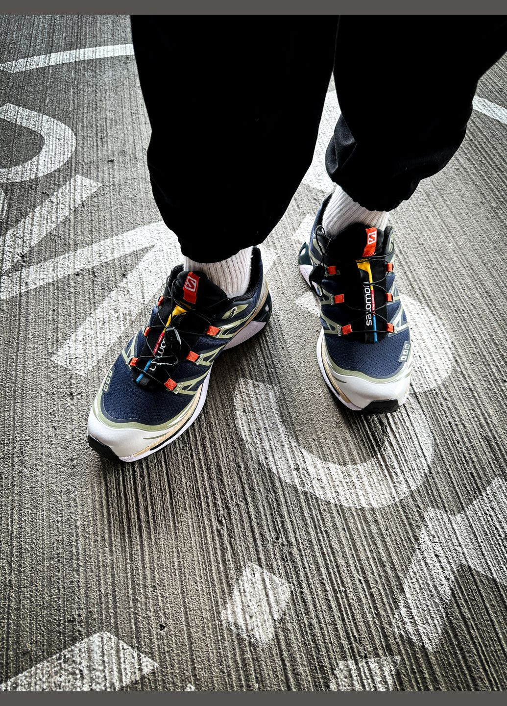 Синие всесезонные кроссовки мужские salomon xt-6 advanced blue white gold | саломон xt-6 эдвансед синие белые золотые No Brand