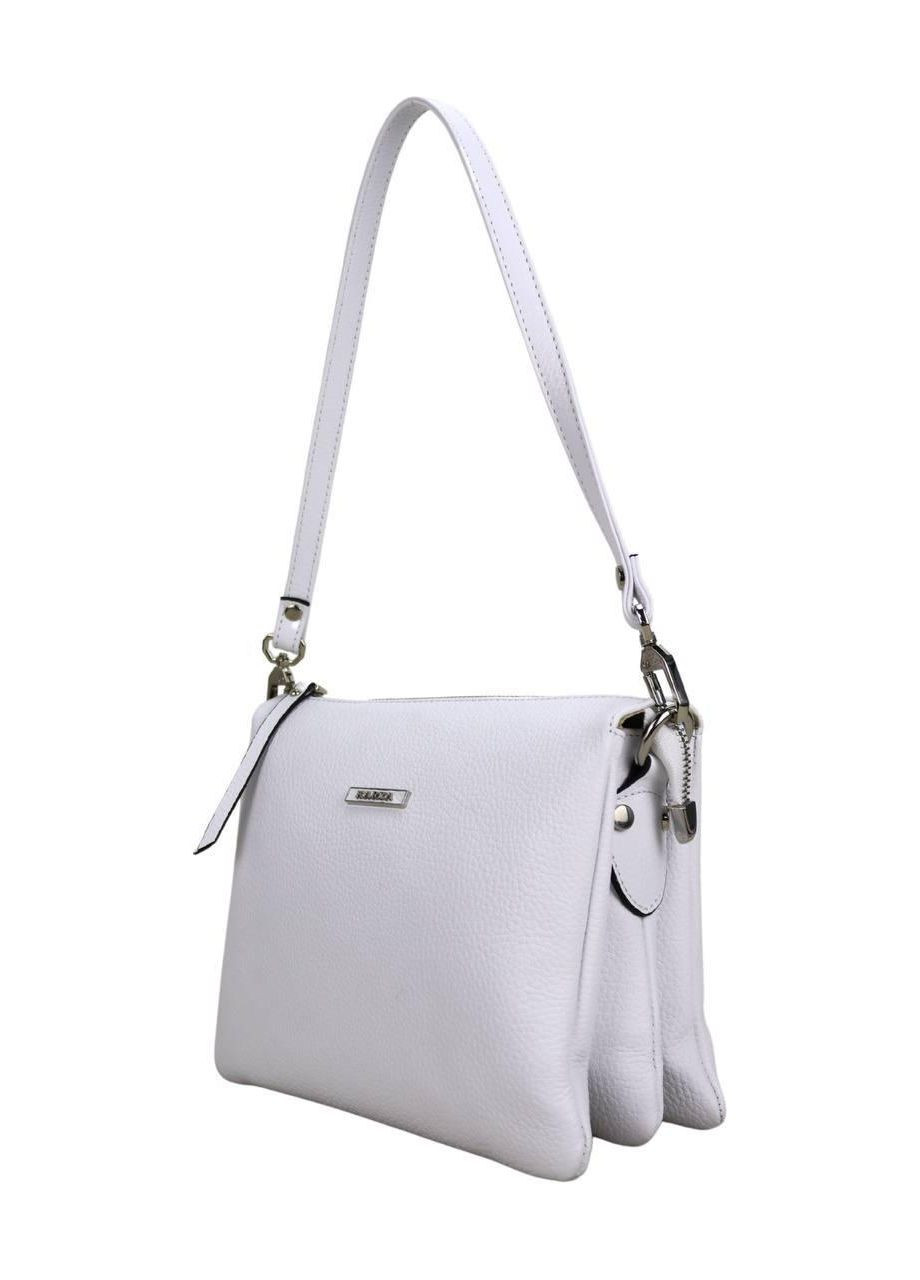 Сумка жіноча крос-боди натуральна шкіра Туреччина на три відділення біла Karya (341322988)