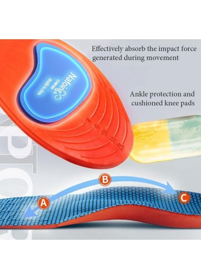 Спортивные стельки с амортизацией для обуви Красные для мужчин и женщин ProDobro (365442327)