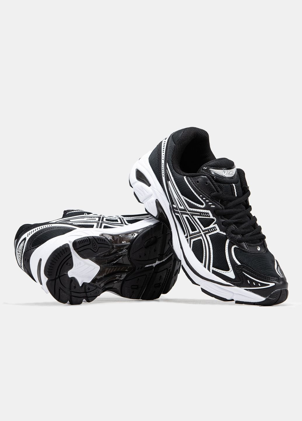 Черно-белые демисезонные кроссовки мужские asics gt-2160 black white | асикс gt-2160 черно-белые No Brand