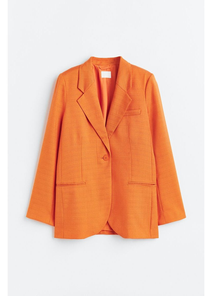 Оранжевый женский жакет H&M однотонный - демисезонный
