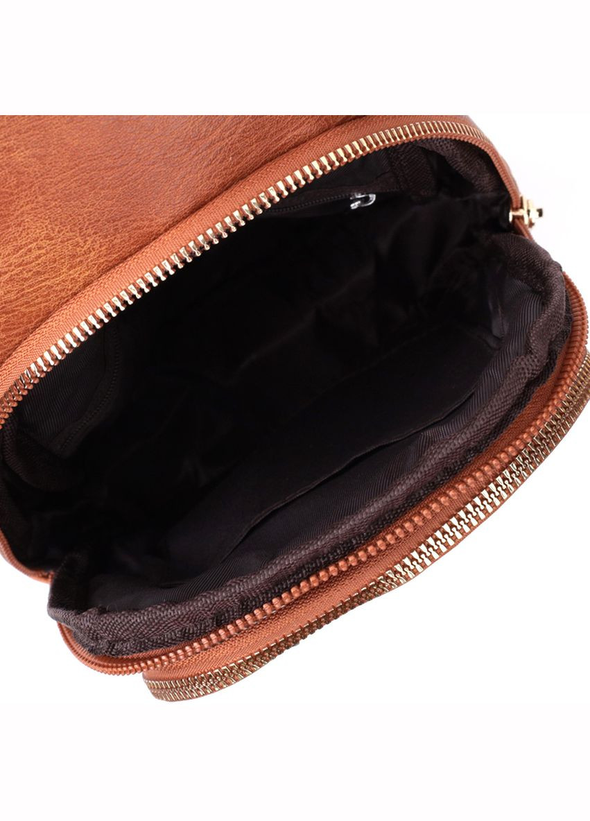 Цікава слінг сумка для жінок з екошкіри рудий 22749 Vintage (362418161)