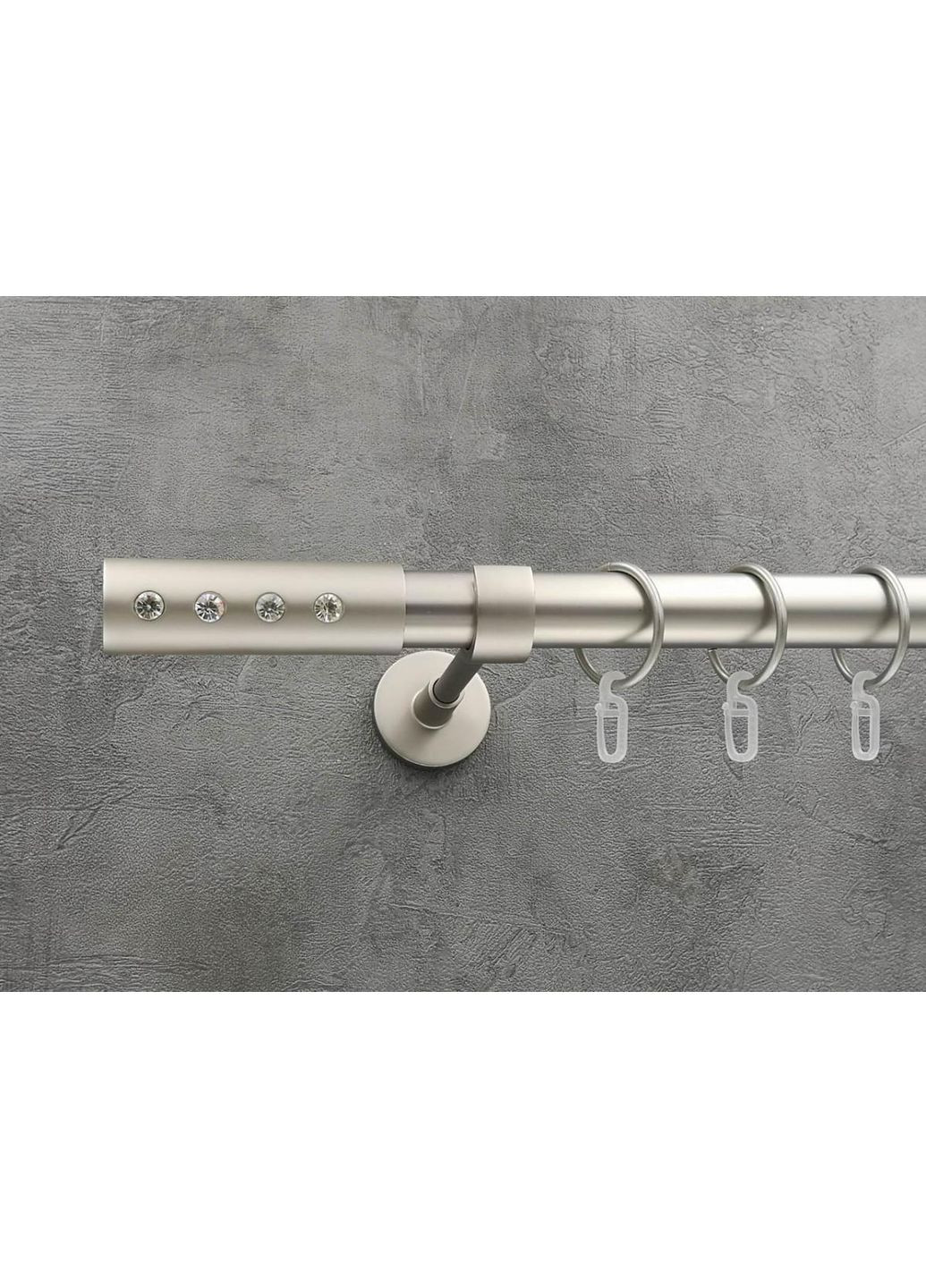 Карниз Алюр гладка штанга одинарний модерн 25 мм 320 см Сатин Quadrum (352778360)