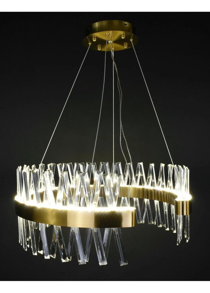 Люстра светодиодная подвесная LED светильник для квартиры на потолок лэд 27223 Латунь 45-170х80х80 см. Sunnysky (324395745)