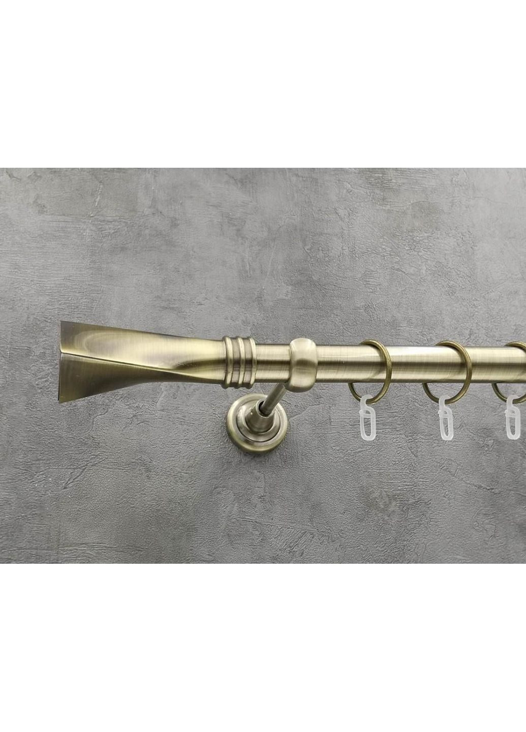 Карниз Свинг гладкая штанга одинарный открытый 25 мм 160 см Антик Quadrum (352781888)