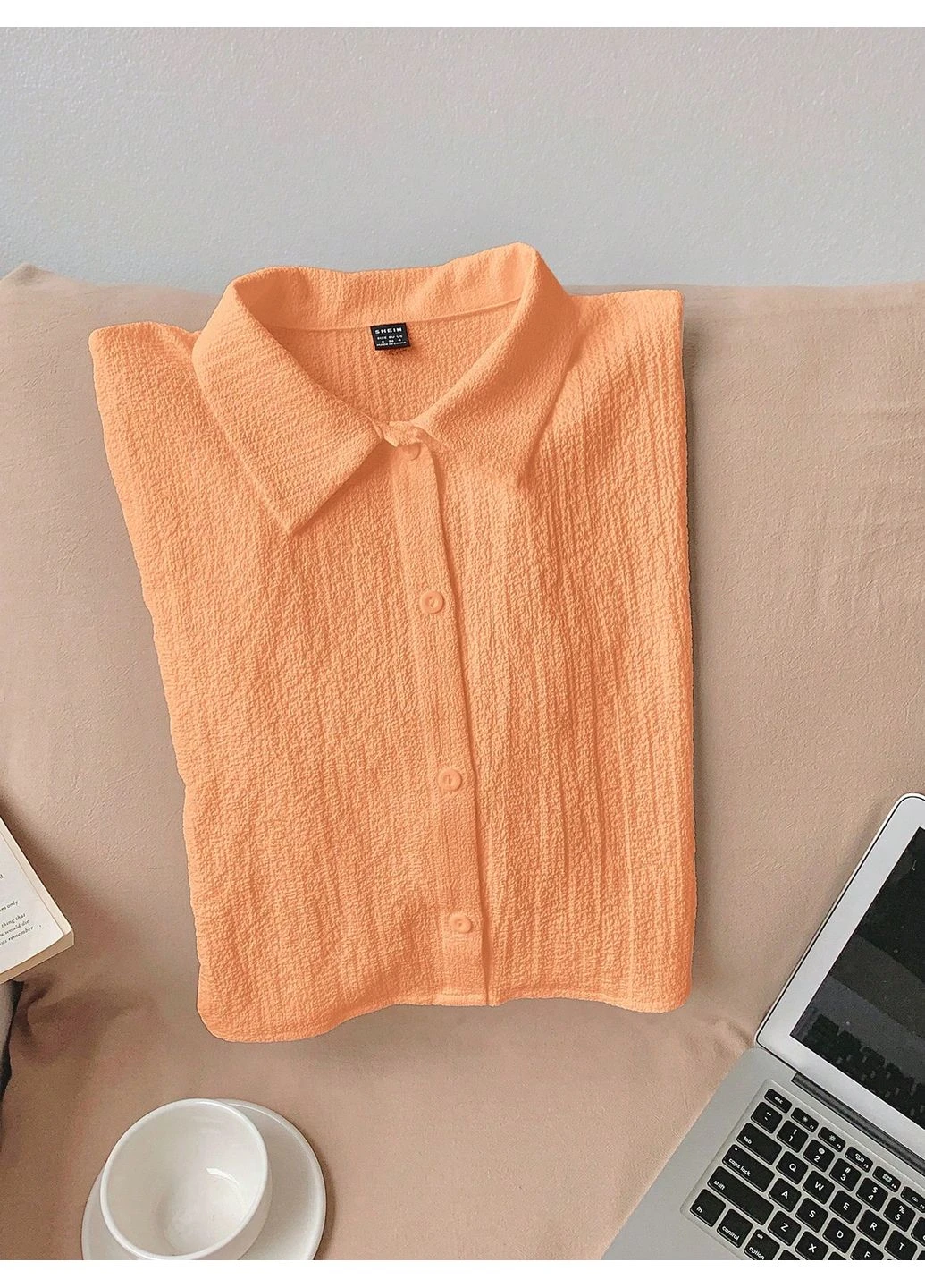 Коралловая блуза SHEIN