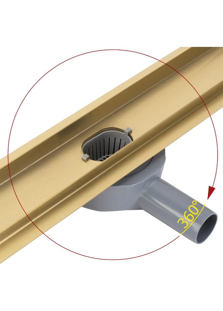 Трап для душу NEOX 90 PRO BRUSHED GOLD 2в1 матове золото Rea (363262258)