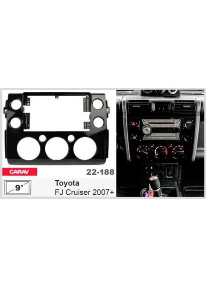 Перехідна рамка серії 22-188 для Toyota FJ Cruiser 2007-14 9 дюймів Carav (346504663)