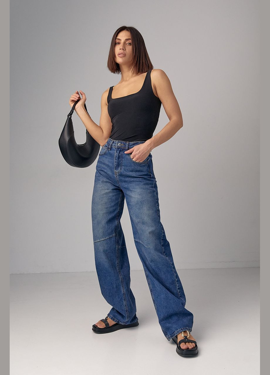 Жіночі джинси Skater з високою посадкою 02365 Lurex - (292252900)