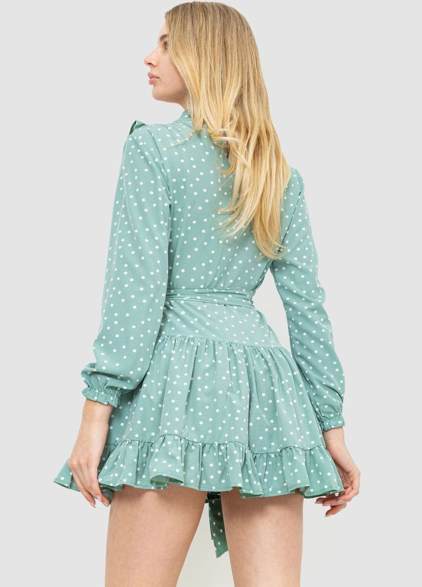 Оливкова сукня у горох, колір білий, Ager