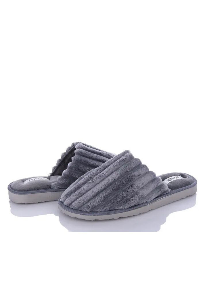 Серые тапки мужские домашние закрытые серый Pago