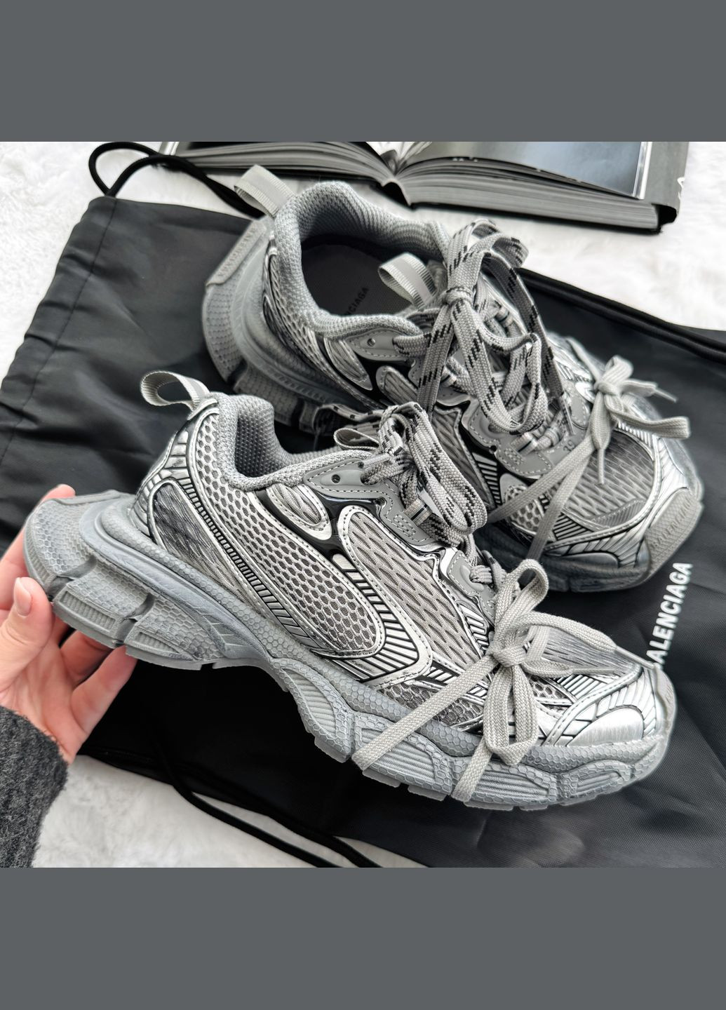 Кроссовки женские и мужские Balenciaga 3XL Grey | Баленсиага 3ХЛ серые No Brand серые демисезоны (341264131)