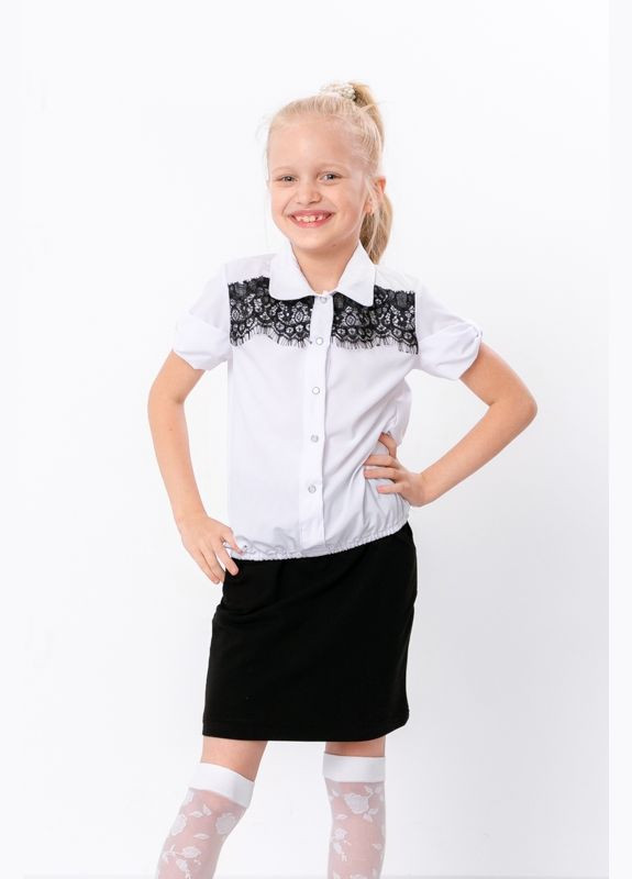 Белая праздничный рубашка No Brand