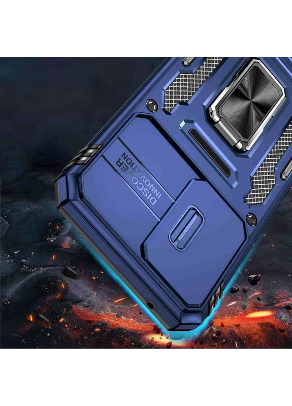 Ударостойкий чехол Camshield Army Ring с кольцом для Samsung Galaxy A35 / A55 Синий Epik (372498886)