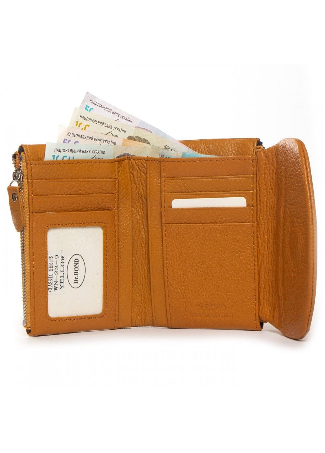 Шкіряний жіночий гаманець Classik WN-23-9 yellow Dr. Bond (282557228)