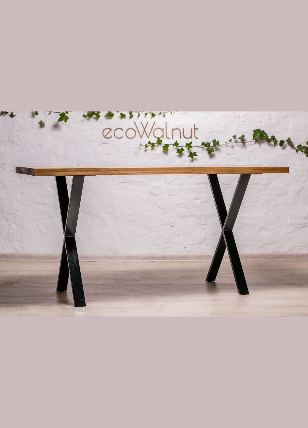 Стіл із прямокутними краями M (дуб) Лакований стіл для роботи з ноутбуком EcoWalnut (294342578)