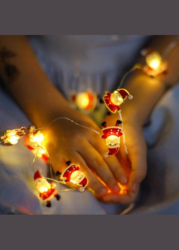 Гірлянда на батарейках діди морози 2 м No Brand (308864241)