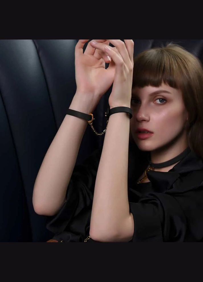 Браслетнаручники итальянская кожа, черный, UPKO (297395986)