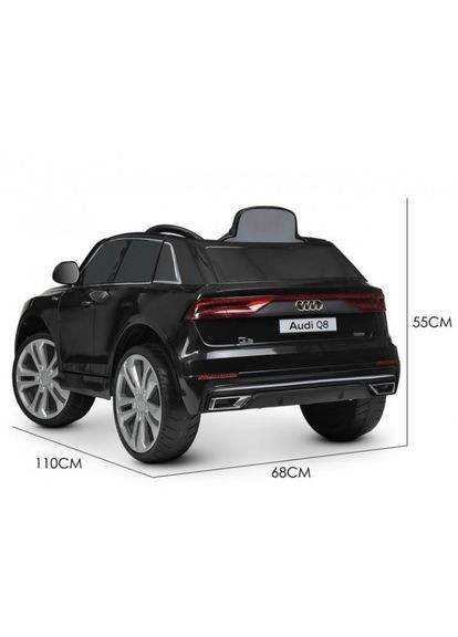 Дитячий електромобіль Audi Q8 JJ2166В 2 мотори по 25 W, 2х6V7AH, MP3, USB Black Bambi (365752955)