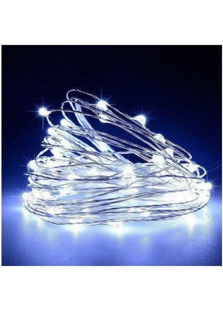 Гірлянда світлодіодна Капля Роси нитка 50 LED 5м від батарейок та USB холодний білий LTL (299314448)