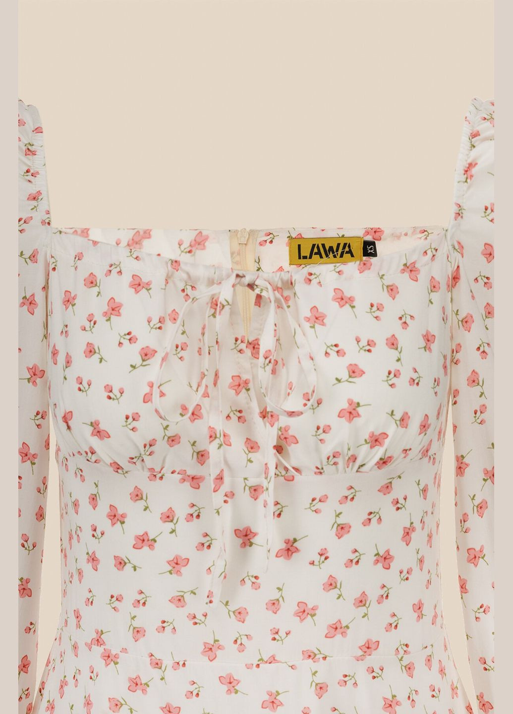 Молочное повседневный платье с узором женское wtc02380 молочно-розовый shop (2000990675866) LAWA