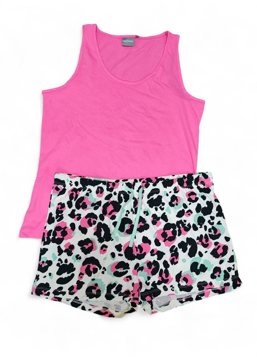 Розовая всесезон пижама женская хлопковая shortama sleeveless майка + шорты FS