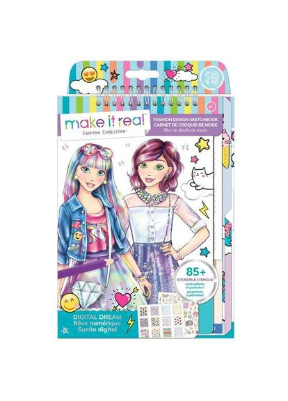 Блокнот c трафаретами Рожева мрія () Make it Real MR3203 (336481294)