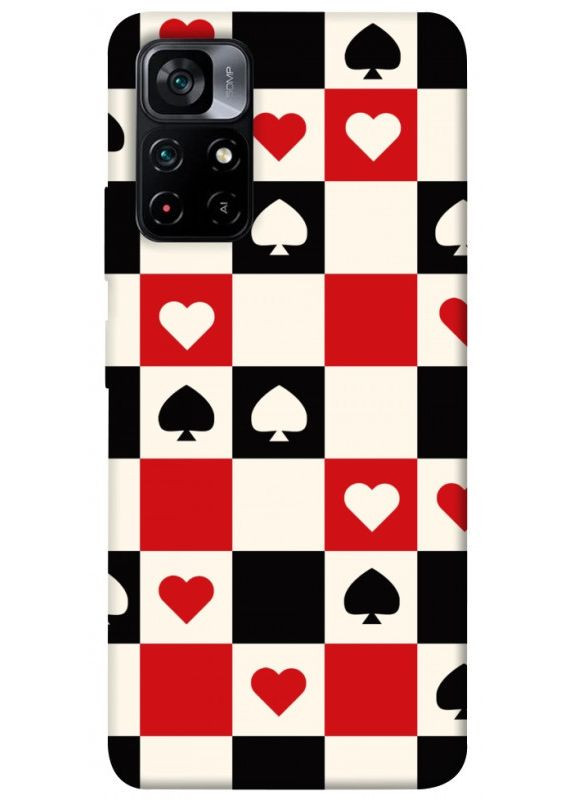 Чохол з принтом для Xiaomi Poco M4 Pro 5G / для Ксяомі, сяомі, ксіомі редмі поко М4 про Card Grid No Brand (338603294)