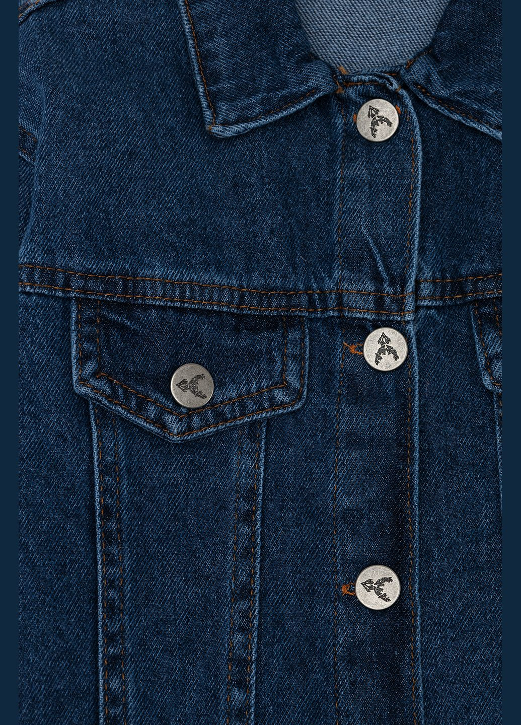 Темно-синяя демисезонная куртка джинсовая для девочки цвет темно-синий cb-00244443 Cemix