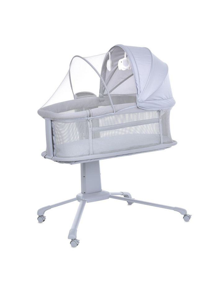 Дитяче ліжечко-люлька 3 в 1 3378 приставна, музика, таймер, москітна сітка, білий Mastela (334156931)