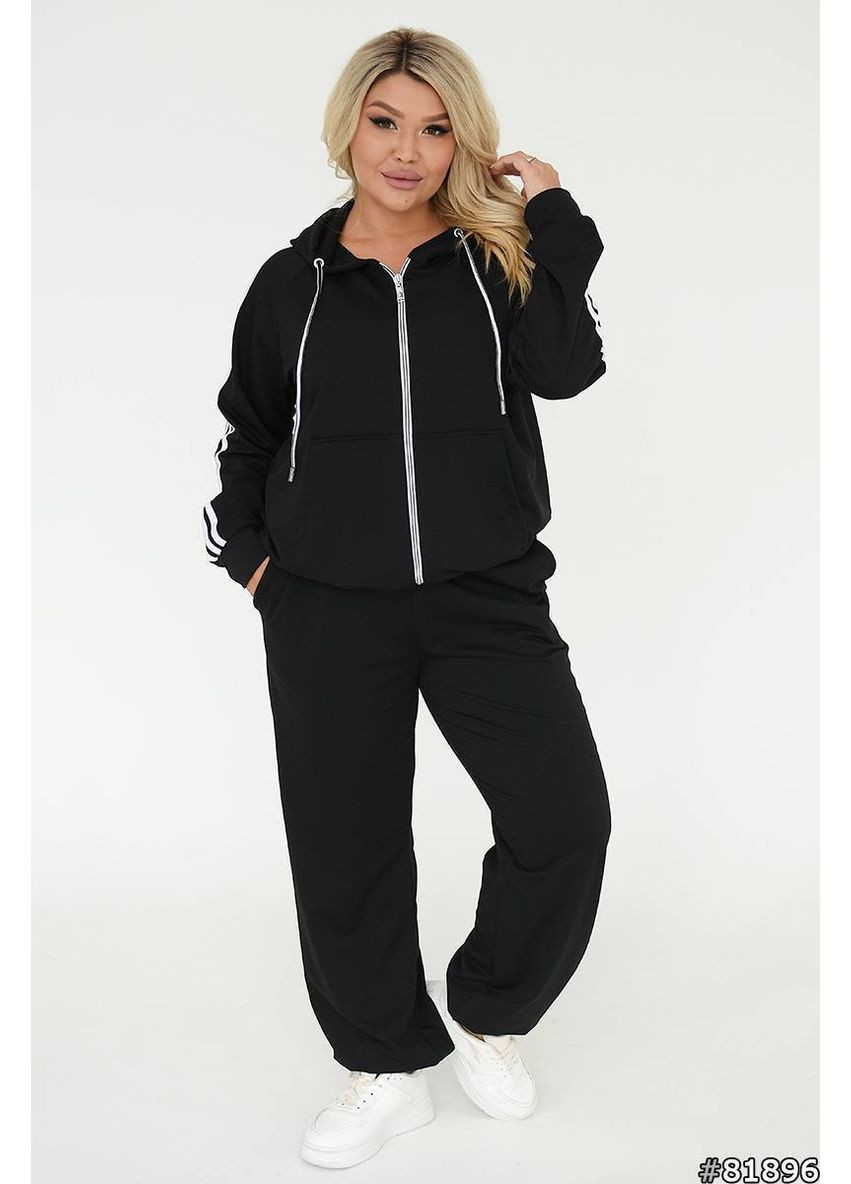 Жіночий спортивний костюм великих розмірів (кофта на блискавці + штани) Україна (360548427)