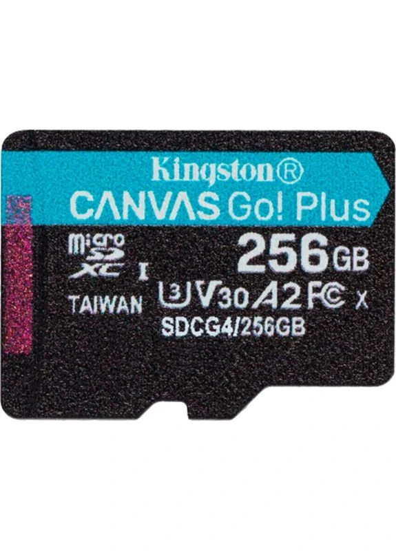 Карта памяти 256GB microSDXC class 10 UHS-I U3 V30 A2 Canvas Go Plus G4 (SDCG4/256GBSP) Kingston (398737991)