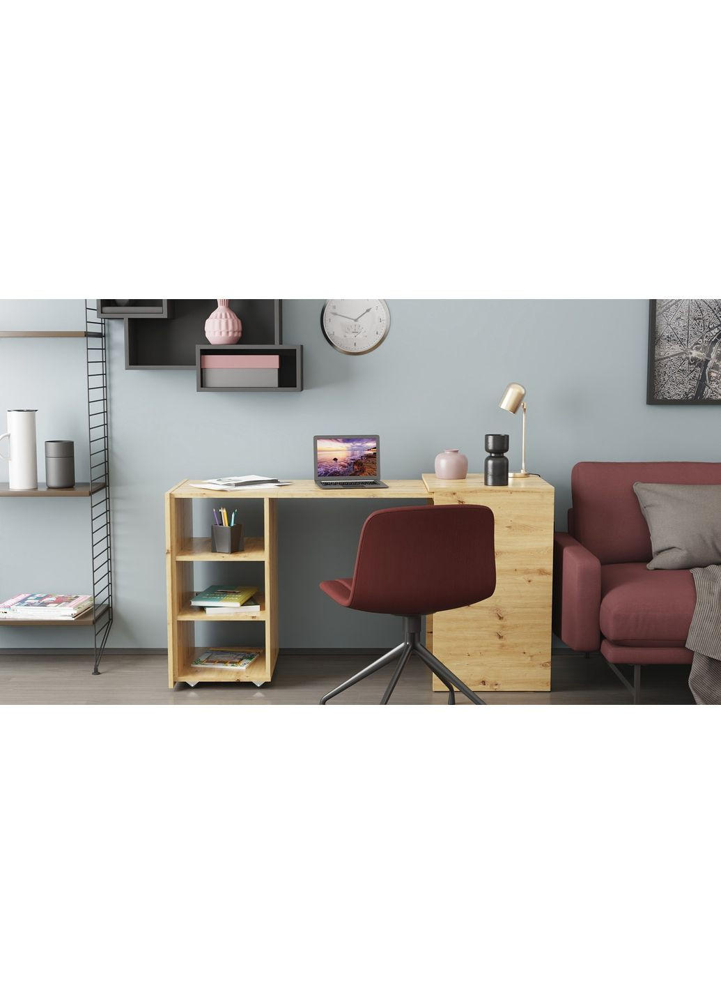 Стіл-тумба трансформер Смарт 1/1 750x1450x500 ДСП Дуб Артізан 16 мм (FRD-105072) Ferrum-decor (361944307)