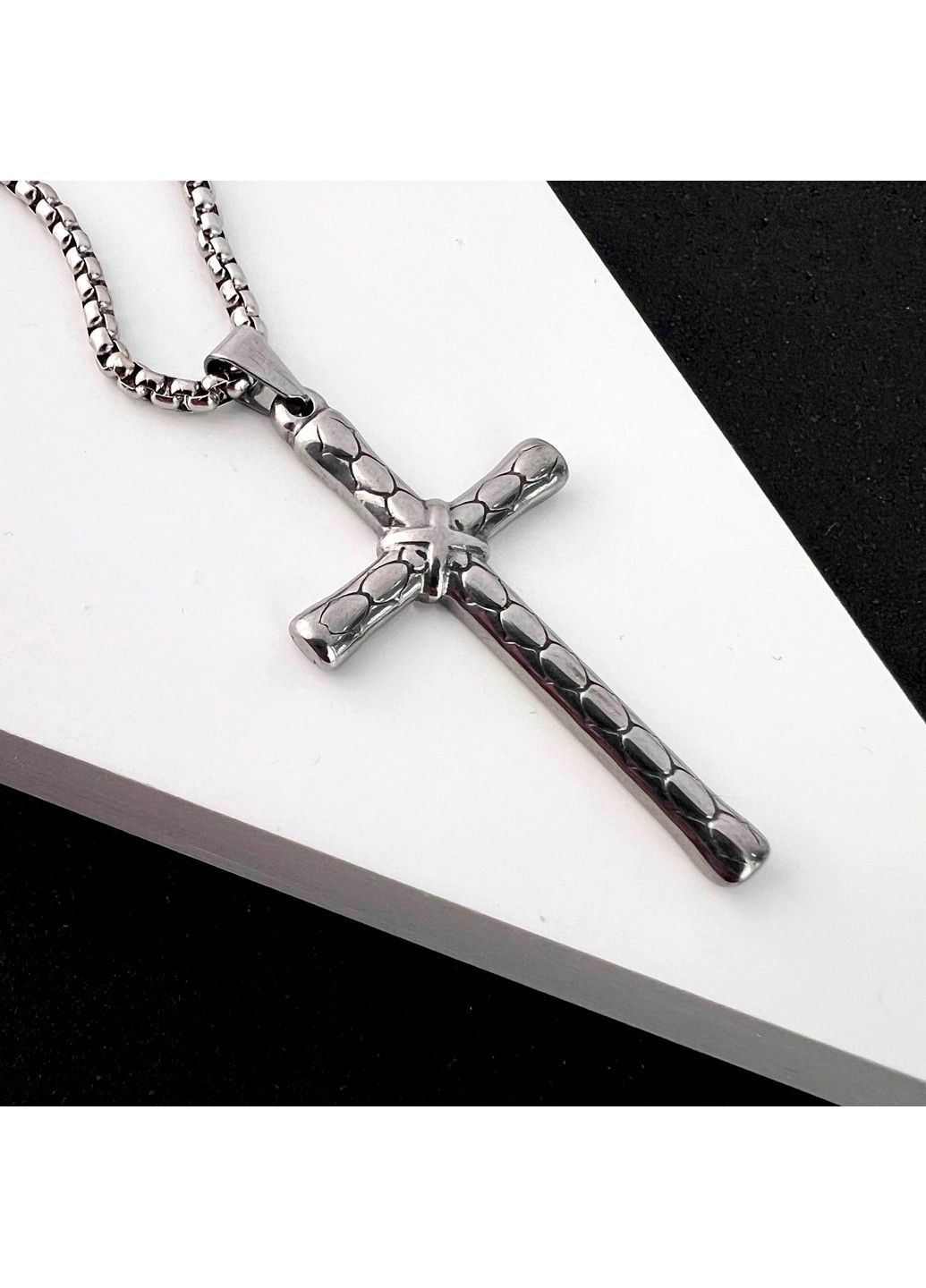 Крестик из нержавеющей медицинской стали PSC-079 No Brand (351503742)