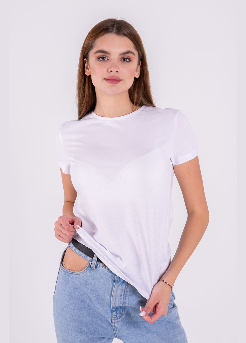 Белая футболка базовая женская L(46) TvoePolo - (316386626)