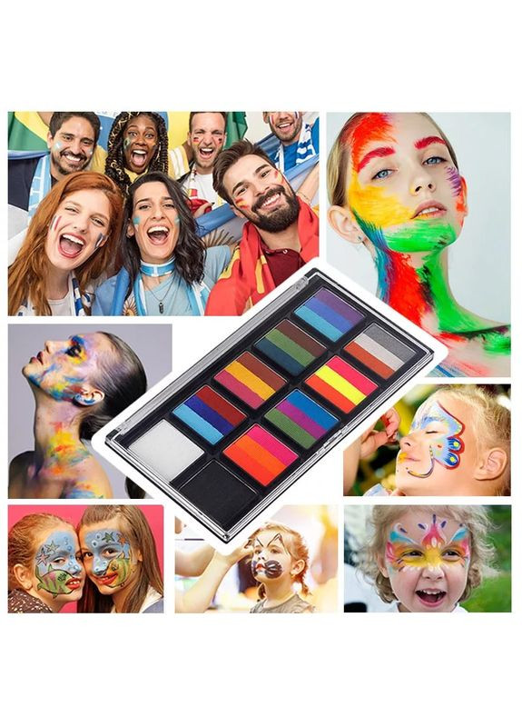 Аквагрим набір 10 кольорів (26 кольорів) і пензлик Poetry Shadow (302242382)